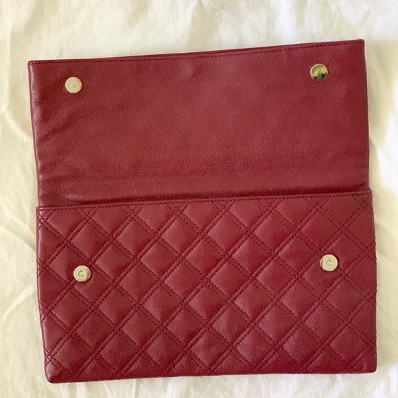 Marc Jacobs Quilted leather clutch, large wine - Picture 2 of 7